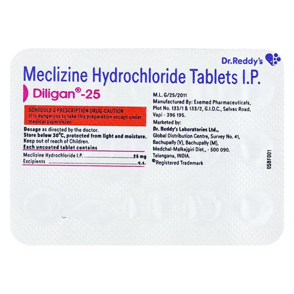 Netmeds | Diligan 25mg Tablet 15'S