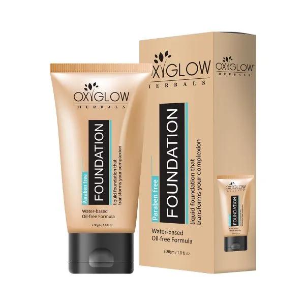 Netmeds | OxyGlow Herbals Foundation - Water Based Oil Free Formula 30 gm