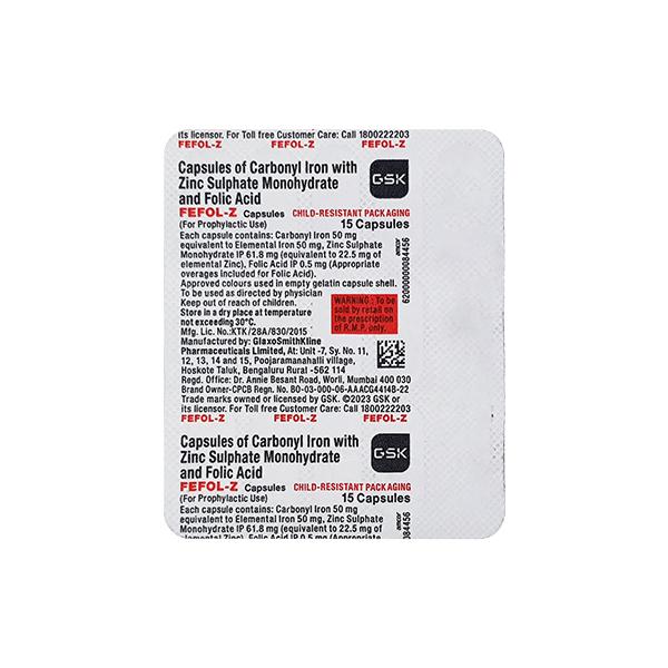 Netmeds | Fefol Z Capsule 15'S