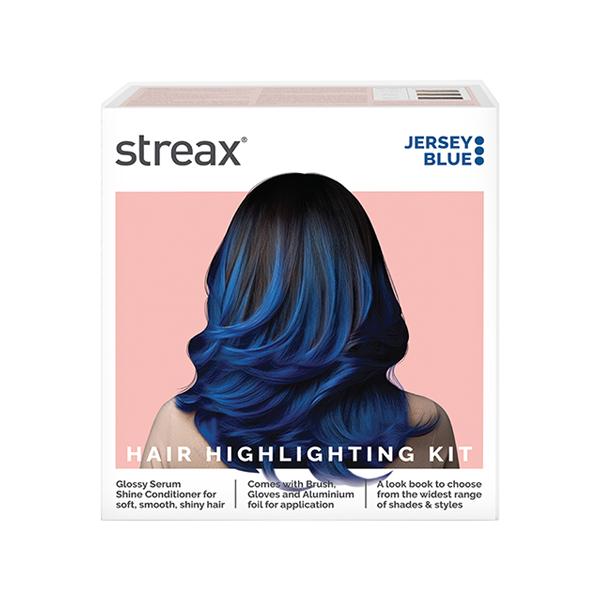 Netmeds | Streax Ultralights Hair Colour Highlight Kit, Blue Hair Colour, Jersey Blue, 1's