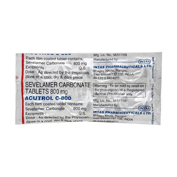 Netmeds | Acutrol C 800mg Tablet 10'S