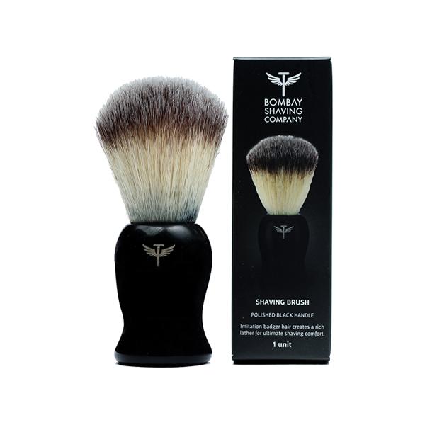 Netmeds | Bombay Shaving Company Shaving Brush Polished Black Handle 50 gm