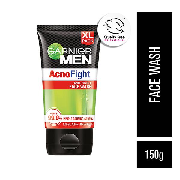 Netmeds | Garnier Men Acno Fight Anti-Pimple Facewash for Acne Prone Skin 150 gm