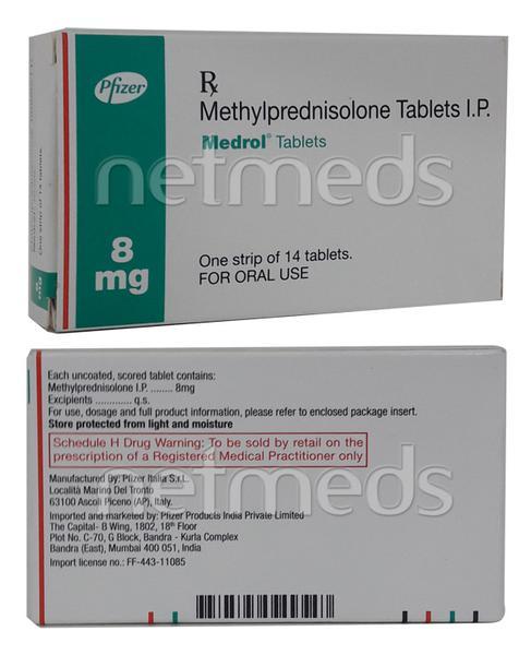 Netmeds | Medrol 8mg Tablet 14'S