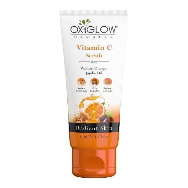 Netmeds | OxyGlow Herbals Vitamin C Scrub With Walnut Orange Kakadu Plum Extract 100 g