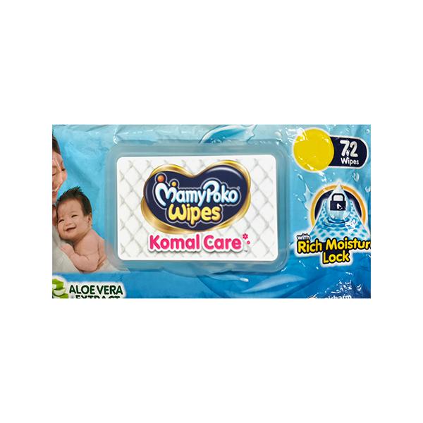 Netmeds | Mamypoko Wipes Komal Care Aloe Vera Extract Wipes 72's