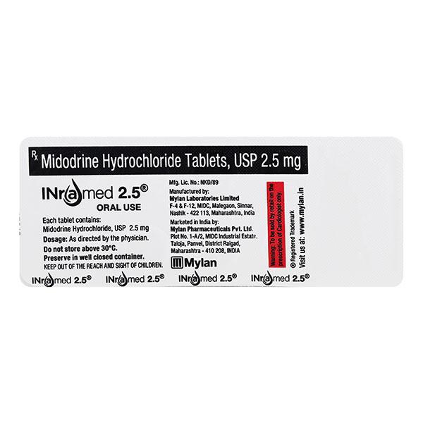 Netmeds | INRAMED 2.5 Tablet 10's