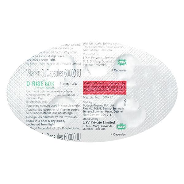 Netmeds | D Rise 60K Capsule 4'S