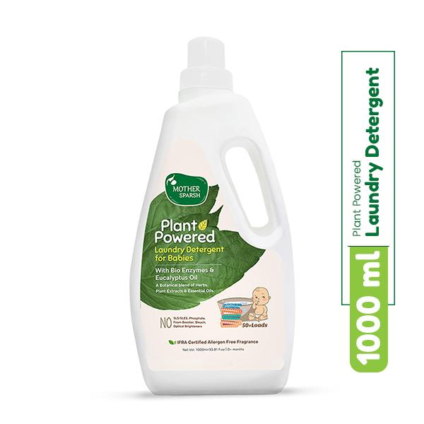 Netmeds | Mother Sparsh Plant Powered Baby Laundry Liquid Detergent - Enzymes And Eucalyptus Oil 1000 ml