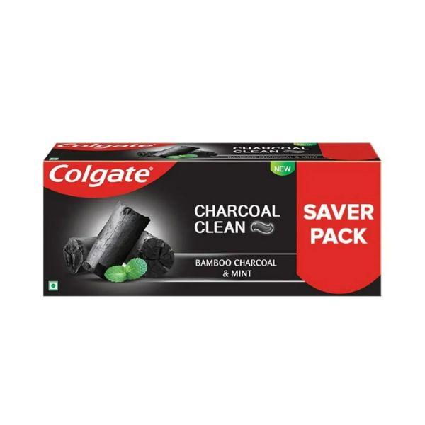 Netmeds | Colgate-Palmolive, Colgate Charcoal Clean Toothpaste, Black Gel Toothpaste, Bamboo Charcoal and Wintergreen Mint for Clean Mouth (Saver Pack Of 2) 120 gm
