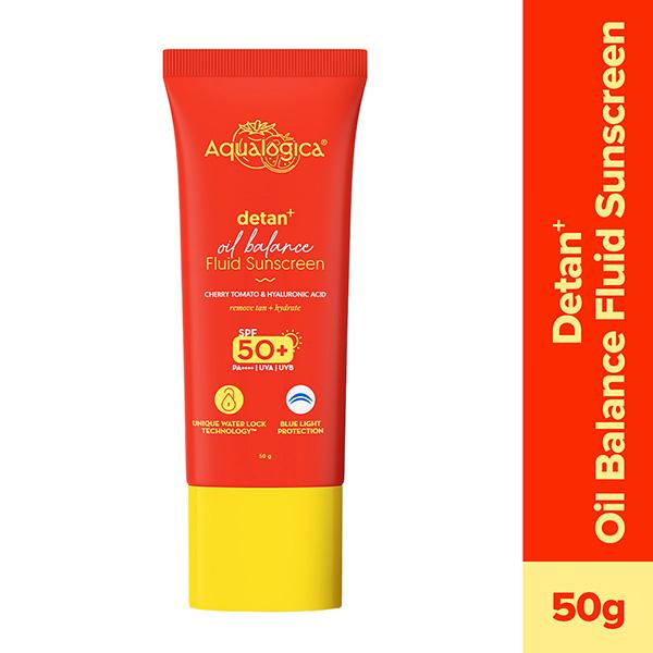Netmeds | Aqualogica Detan+ Oil Balance Fluid Sunscreen 50 gm