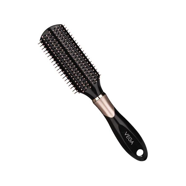 Netmeds | Vega Flat Hair Brush for Men and Women, Reduces Snags, Detangle and Tangles (E34-FB) 76 gm