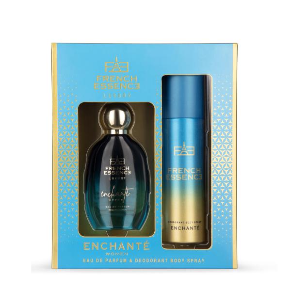 Netmeds | French Essence Enchante Gift Set - Deodorant Body Spray 150 ml + Perfume 60 ml 1's