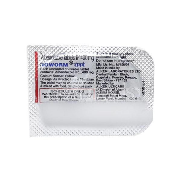 Netmeds | Noworm 400mg Tablet 1's