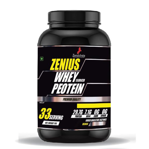 Netmeds | Zenius Whey Isorich Peotein Powder - Mango Flavour 1 kg