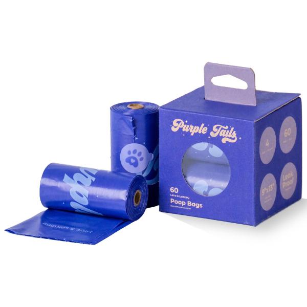 Netmeds | Purple Tails Dog Poop Bag Rolls - Lime & Lemony 60's