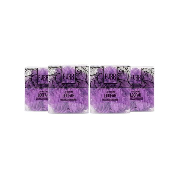 Netmeds | Furr Large Bath Loofah For High Lather Cleansing Gentle & Hypoallergenic 4's