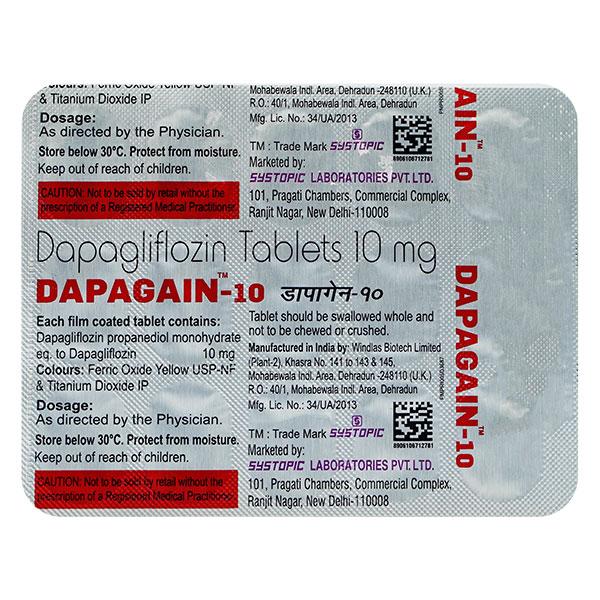 Netmeds | DAPAGAIN 10 Tablet 15's