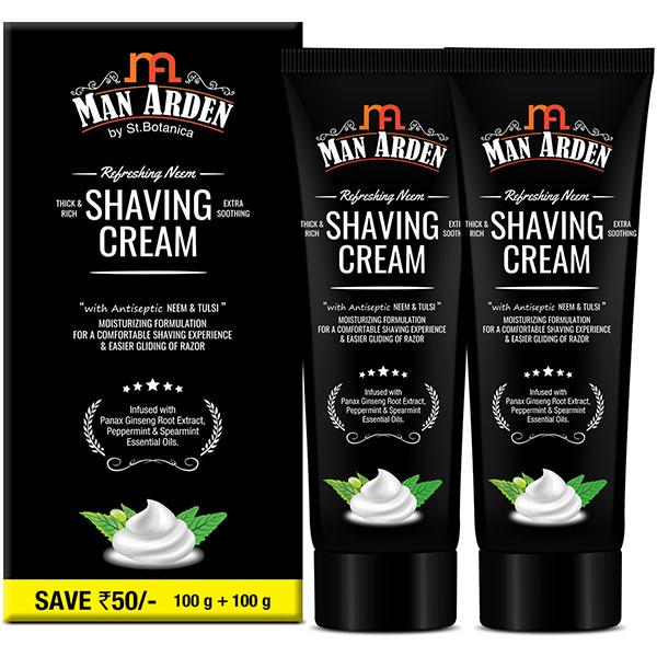 Netmeds | Man Arden Shaving Cream - Refreshing Neem (Pack of 2 x 100 gm)