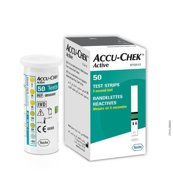 Netmeds | Accu-Chek Active Blood Glucose Test Strips 50's