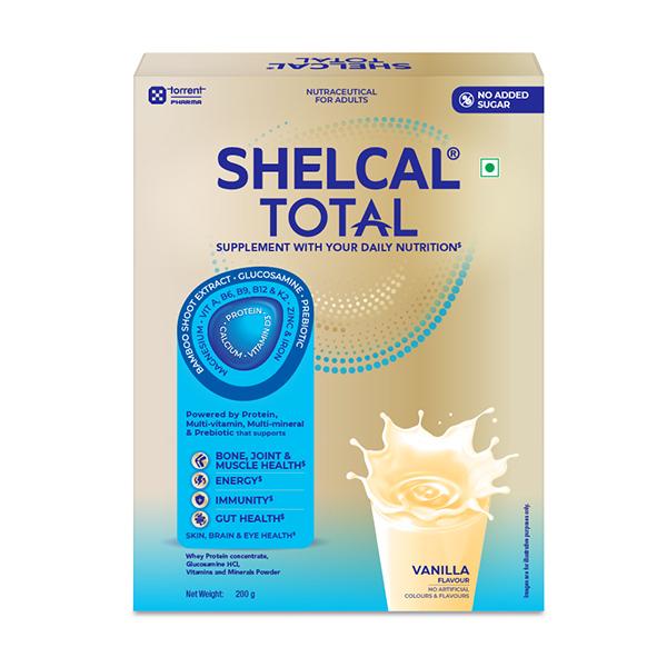 Netmeds | SHELCAL TOTAL NO ADDED SUGAR VANILLA FLAVOUR Powder 200g