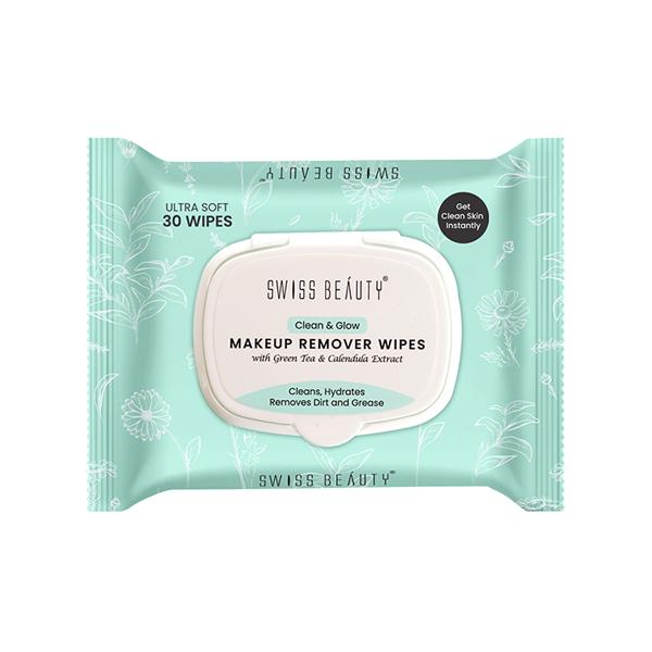 Netmeds | Swiss Beauty Clean and Glow Makeup Remover Wipes, 30 Wipes 1's