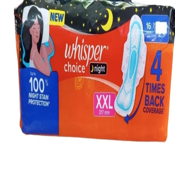 Netmeds | Whisper Choice Night Sanitary Pads (XXL) 16's