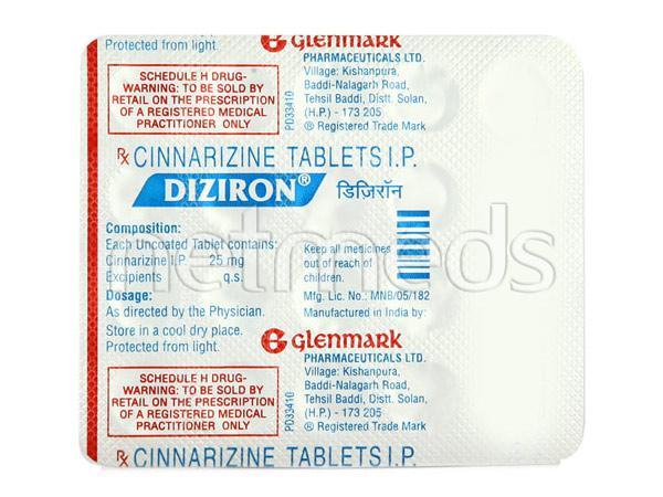 Netmeds | Diziron 25mg Tablet 20'S