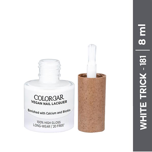 Netmeds | Colorbar Vegan Nail Lacquer White Trick-181 8 ml