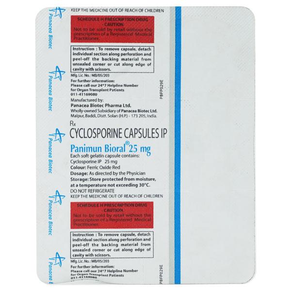 Netmeds | Panimun Bioral 25mg Capsule 6'S