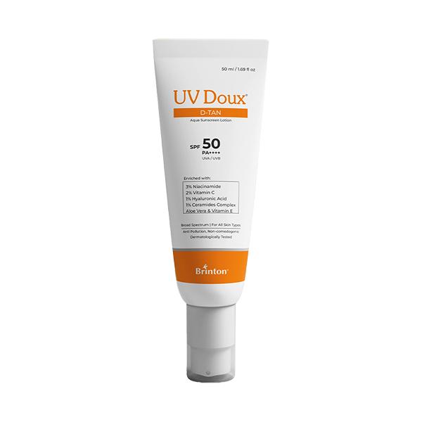 Netmeds | UV Doux D-TAN Aqua SPF 50 Sunscreen Lotion 50 ml