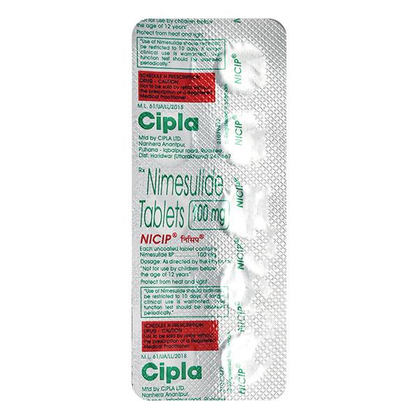 Netmeds | Nicip 100mg Tablet 10'S