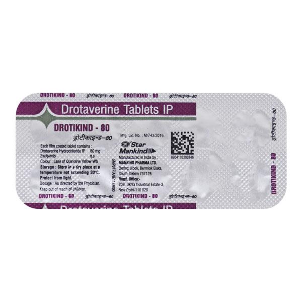 Netmeds | Drotikind 80mg Tablet 10'S