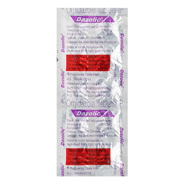 Netmeds | Dazolic 500mg Tablet 10'S