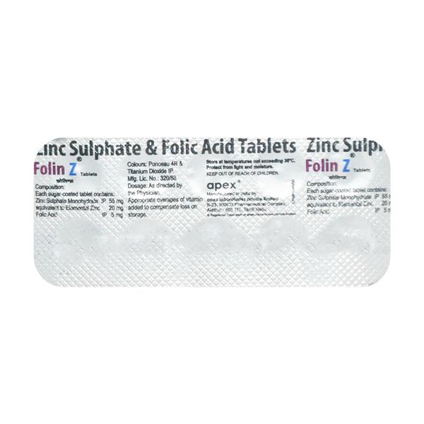 Netmeds | Folinz Tablet 10'S