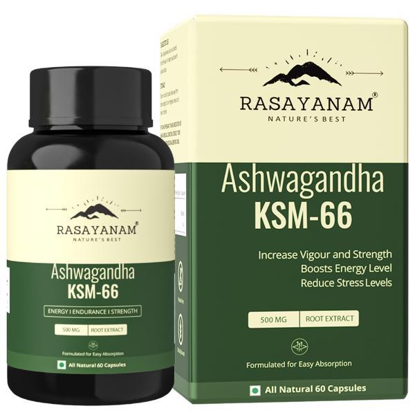 Netmeds | Rasayanam Ashwagandha KSM66 500 MG Capsules 60's