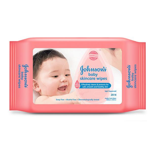 Netmeds | Johnson's Baby Skin Care Wipes 20's