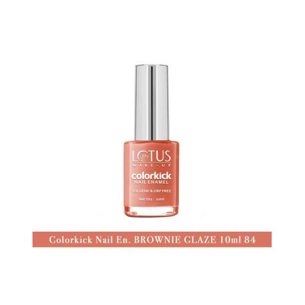Netmeds | Lotus Make-up Colorkick Nail Enamel Brownie Glaze 84 10 ml
