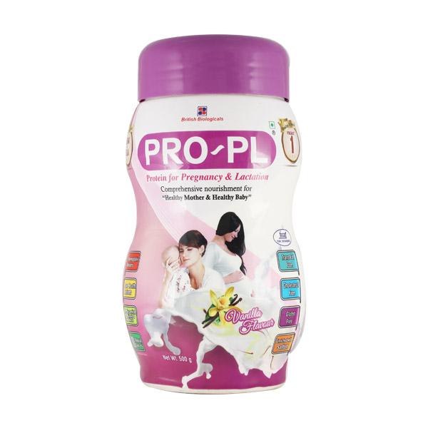 Netmeds | Pro PL Mother's Health Drink Powder - Vanilla Flavour 500 gm (Pet Jar)