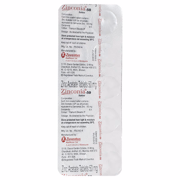 Netmeds | Zinconia 50mg Tablet 10'S