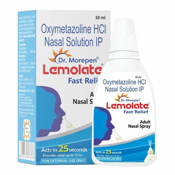 Netmeds | Dr. Morepen Lemolate Fast Relief Adult Nasal Spray 10 ml