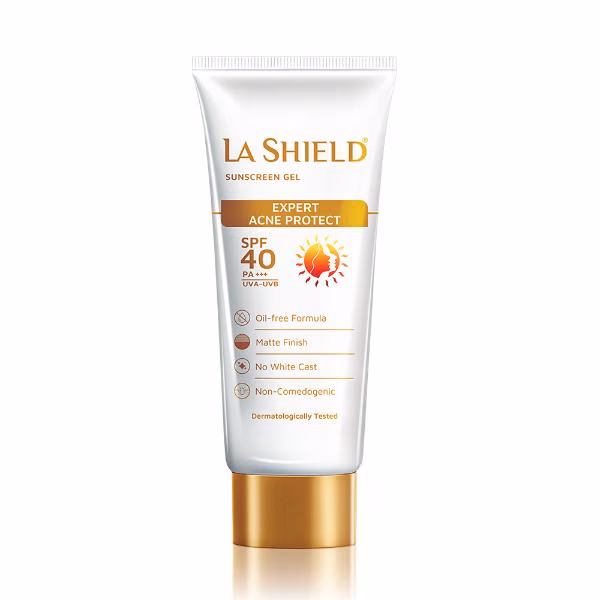 Netmeds | La Shield SPF 40 & PA+++ Anti Acne Sunscreen Gel 50gm