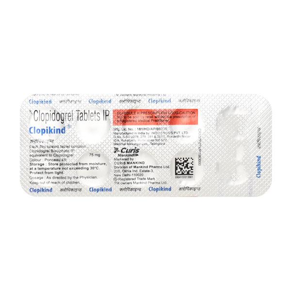 Netmeds | Clopikind 75mg Tablet 10'S