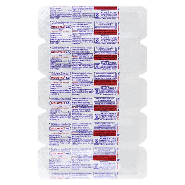 Netmeds | Diclotal AQ 75mg Injection 1ml