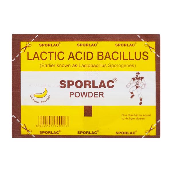Netmeds | Sporlac Banana Flavour Powder Sachet 4X1gm