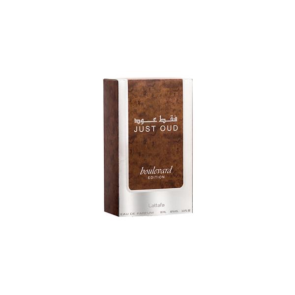Netmeds | Lattafa JUST OUD BOULEVARD Long Lasting Imported Eau De Perfume 90 ml