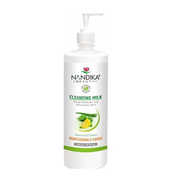 Netmeds | Nandika Beauty Cleansing Milk - Aloevera & Lemon 500 ml