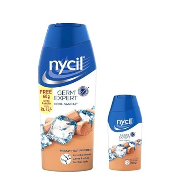Netmeds | Nycil Germ Expert Powder - Cool Sandal 150 gm (Free Nycil Germ expert cool sandal 60 gm) 210 g