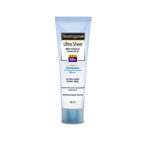 Netmeds | Neutrogena Us Sunblock SPF50 Ultra Sheer Dry Touch Sunblock Clean Fell 30 gm