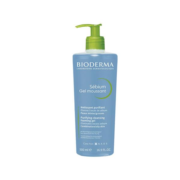 Netmeds | Bioderma Sebium Face And Body Wash Moussant Purifying Cleansing Gel 500 ml